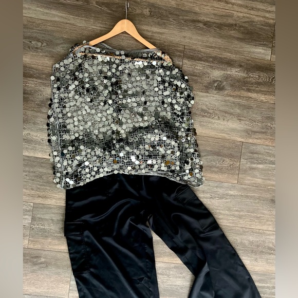 Open Edit Satin Cargo Pants - Picture 4 of 4